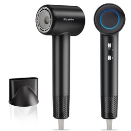 Labiim Hair Dryer, High-Speed Ionic Low Noise Blow Dryer with Brushless Motor for Fast Drying, Thermo-Control Quiet Compact Hair Blow Dryer, Hairdryer with 1 Nozzle Attachments for Home Salon Travel