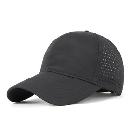 YAMEE Summer Cap Unisex Mesh Baseball Cap Men's Breathable Baseball Cap Men's Quick Drying Peaked Caps for Men Sun Protection Hats for Men Summer Cap Outdoor, 1/black