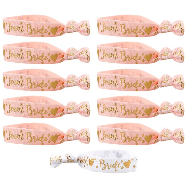 Hen Party Wristbands Set,1 White Bride Wristband + 10pcs Phosphor
