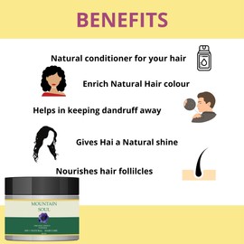 Mountain Soul Organic Indigo Powder - 100gm (Pack of 3) | Pure, Natural and USDA Organic for Hair | Indigofera Tinctoria | For Hair Colour & Smooth