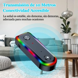 Transmisor Bluetooth, Receptor Bluetooth Jack 3.5, Receptor Bluetooth, Diseño RX y TX 2 en 1 para Automóviles, con Conector AUX y luz LED, Computadoras, Televisores y Audio Doméstico