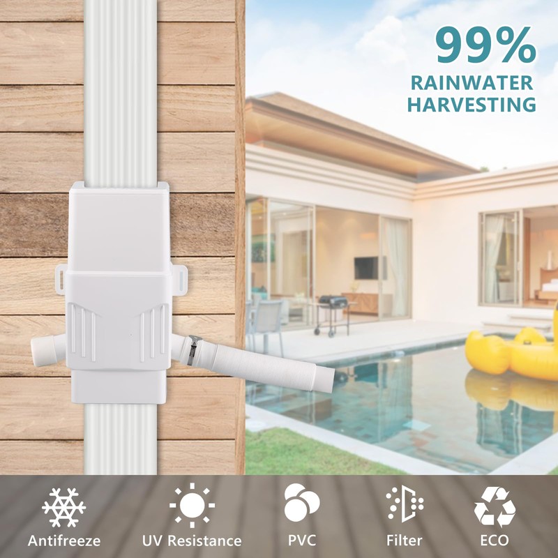 Rainwater Collection System, Rain Barrel Diverter Kit for 2x3”and 3x4”