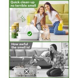 Fituran Cat Litter Box Liners Ultrathick 26 x 16 inch Heavy Duty Drawstring Bags 40 Count，Compatible with Litter Robot 3/4，Scratch-Resistant, Leak Proof, Cat litter Box Waste Bags for Pet Kitty