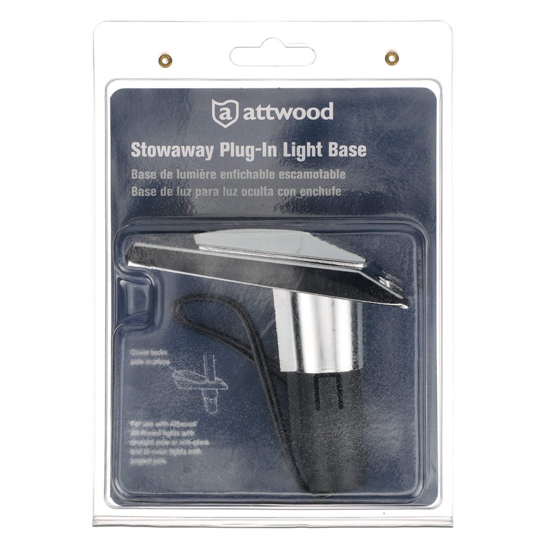 Attwood 911339-7 Rectangle 2-Pin Base for 12-Degree Angled Light Pole,