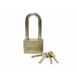 60mm Heavy Duty Long Shackle Padlock with 4 Security Keys LK024 by Toolzone
