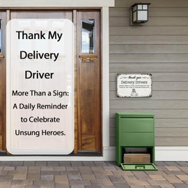 Homely Accents Thank You Delivery Driver Metal Signs Vintage Snack Station Sign for Drivers Home Front Door Porch Shop Outdoor Decor 12x8 Inches