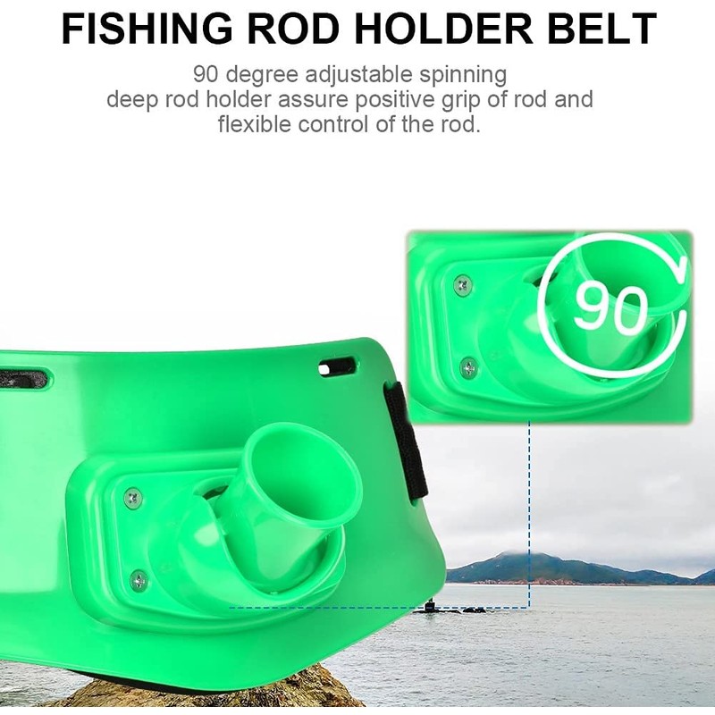CENPEK 7mm Thickness Fishing Fighting Belt, Waist Rod Holder, Stand