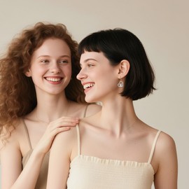 DAYLINLOVE Pug Earrings 925 Sterling Silver Pug Dangle Drop Earrings Pug Dog Jewellery Gifts for Women Girls Pug Lovers, Sterling Silver, No Gemstone