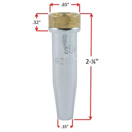 SÜA - (3 PACK) SÜA - 6290-NX-6 Propane Cutting Tip - Compatible with Harris Torches - #6