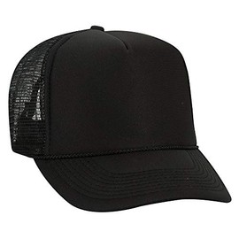 Otto Wholesale Cap 39-165 Mesh Back Trucker Hats (24 Hats) - Adjustable One Size Fits Most, Black