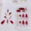 GlamRays 24 Pieces Short Sticker Nails Almond Spring False Nails