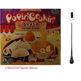Kracie Popin Cookin JapaneseDiy Candy for Kids Tanoshii Ramen Kit (Pack of 1) Total 1 kits + One NineChef Spoon