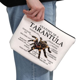 PYOUL Tarantulan Liebhaber Geschenk Anatomie einer Tarantulan Make-up-Tasche Tarantel Mama Kosmetiktasche Tarantel Besitzer Geschenk Spinne Liebhaber Reißverschluss Reisetasche, Von einem Tarantulan B