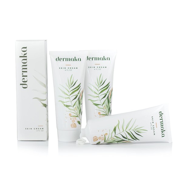 Dermaka Skin Cream 4 oz. 2pack All-Natural Skin Cream- Moisturizing Lotion Formulated by a surgeon to aide in healing skin