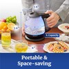 Elite Gourmet EKT1001B Electric 1.0L BPA-Free 1100W Glass Kettle Cordless