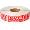 FoxYaye 50 Fragile Handle with Care 1x3 Stickers Packaging Box