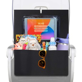Airplane Tray Table Cover with Tablet Pocket, Airline Flight Seat Back Organizer for Kids and Adult