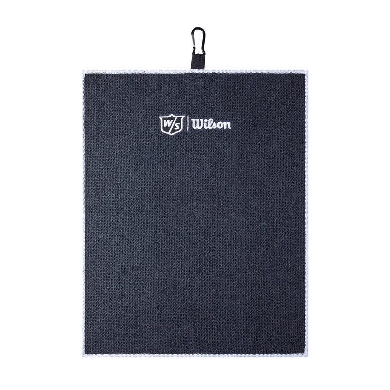Wilson Staff Unisex Golf-Towel, Triple Folded, TRI FOLD, Microfibre, Black,