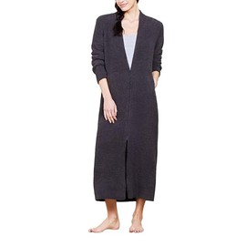 Barefoot Dreams® CozyChic® Full Zip V-Neck Lounger, Carbon, XXS/XS