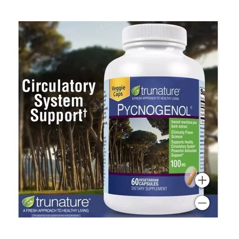 Trunature Pycnogenol 100 mg, 60 Vegetarian Capsules