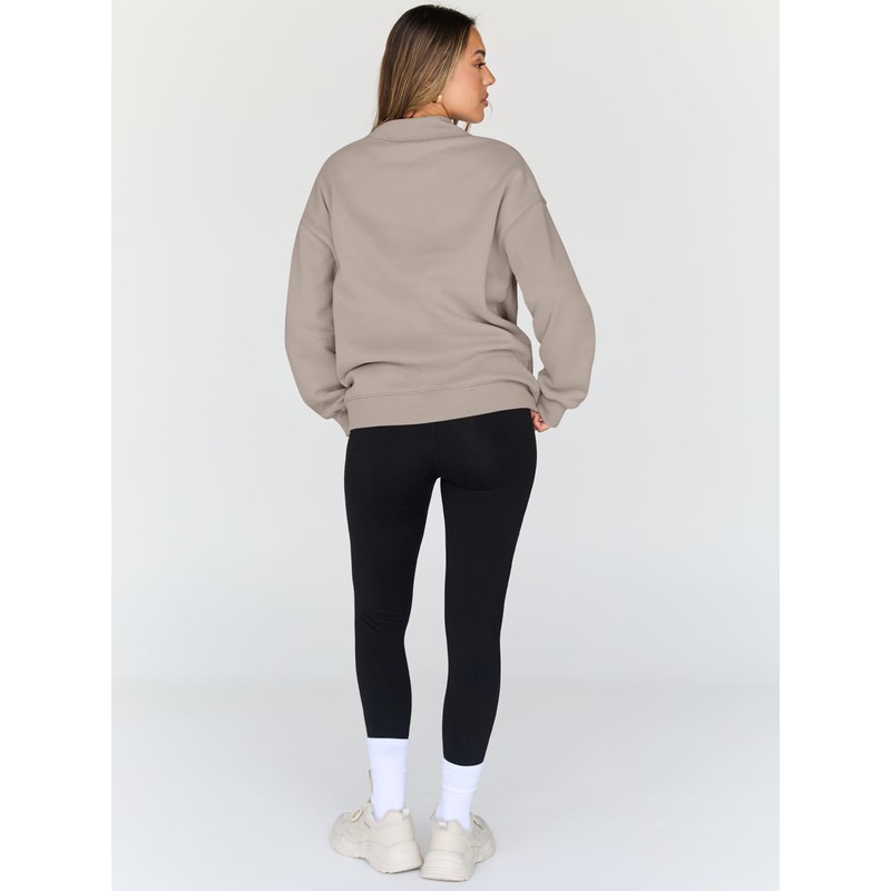 Trendy Queen Womens Oversized Sweatshirts Turtleneck Pullover Long Sleeve Hoodies