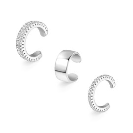 ALEXCRAFT Ear Cuff Gold Silver Set Non-Piercing Fake Helix Cartilage Cuff Earrings Conch Cuffs Earrings for Women Girlfriend Mum