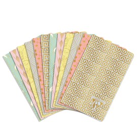 Clairefontaine 193086C - Pack of 12 Notebooks Neo Deco Collection Spring-Summer 7.5 x 12 cm 24 Sheets Lined 90 g Assorted Designs 1 Pack