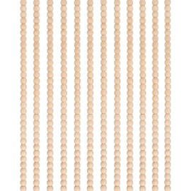 12Pcs Unfinished Beaded Wood Trim Molding, 15.75 Inch Decorative Half Round Beaded Sticks for Paint DIY, Home Decor, Furniture, Cabinet, Wall, Door, Mirror, Shelf, Craft, Dresser (14 mm)