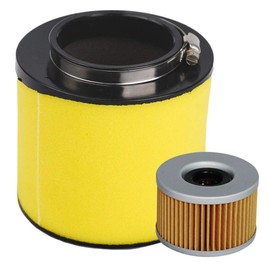 HIFROM ATV Air Filter Element Cleaner with Oil Fitler Compatible with 2004-2007 Honda Rancher 400 TRX400 TRX400FA TRX400FGA Replacce 17254-HN5-670 15412-KEA-003