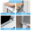 Gray Window Weather Sealing Tape, 2 Inch x 65.5 FT