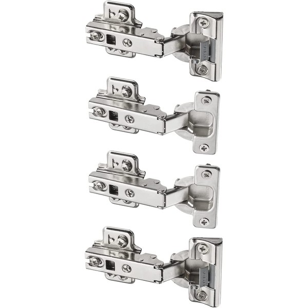 IKEA Cabinet Hinges | Soft Closing with Dampers, Nickel Plated - Pack of 4