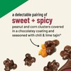 Snak Club Tajin Chocolatey Peanut and Corn Clusters, Chocolate Covered