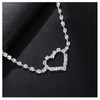 Riymusry Rhinestone Chain Heart Anklet Bracelet,Crystal Heart Pendant Anklets,Bikini Foot