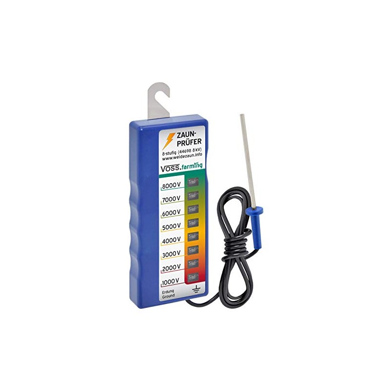 VOSS.farming Electric Fence Tester 8 KV, 8 Levels (1000-8000V)