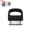 Moguxb Fleischzartmacher Fleischklopfer mit 48 Edelstahl Nadeln Schwarz Meat Tenderizer