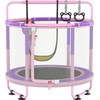 LANGXUN 60" Trampoline for Kids, 5ft Toddler Mini 6-in-1 Trampoline