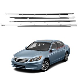 ZONFANT 4 Pcs Car Outer Door Window Moulding Trim Weatherstrip Seal Belt Compatible with Honda Vehicle 2008-2012 Accord, Replace#72410-TA0-A01 72450-TA0-A01 72910-TA0-A01 72950-TA0-A01