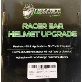 HelmetUpgrades Racer Cat Ear Helmet Upgrade- Small White - New