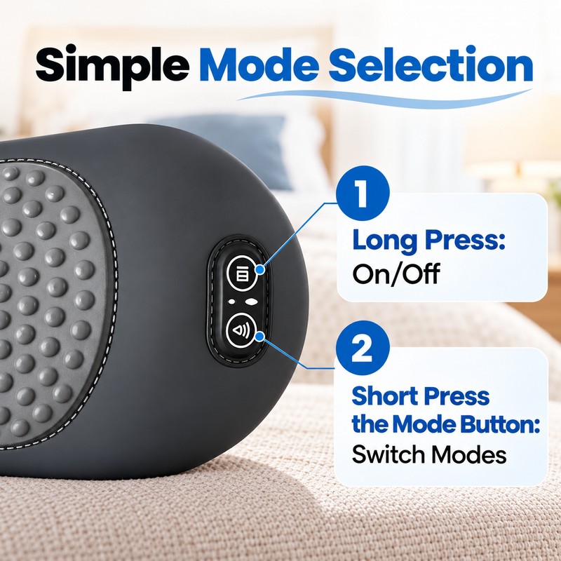 Lower Back Massager with Heat and Vibration – Contoured Design