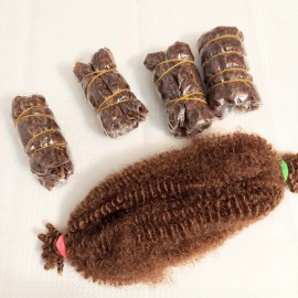 Hair Braid Weave Extensions Doll Making Synthetic Curly Afro Texture Auburn Brow
