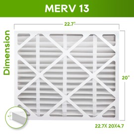 FLRQB5AH23M13 Expandable MERV 13 23"x20"x5" Compatible with FLRQB5AH23M13, Actual Size 22.7"x20"x4.70", 2-Pack