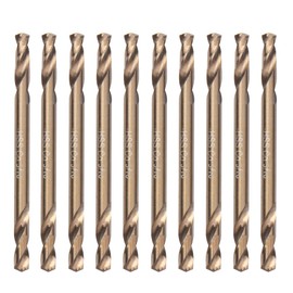VALYRIANTOOL 3/16" Cobalt Drill Bits(10PCS), M35 HSSCO High Speed Steel Double Ends Stubby Body Twist Drill Bit Set for Hardened Metal, Stainless Steel, Cast Iron, Plastic and Wood