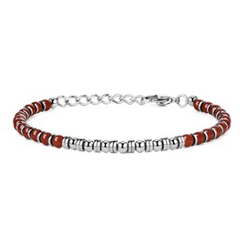 GAVU Red Jasper Bracelet for Men, Hematite Bracelet for Men Men's Beaded Bracelet