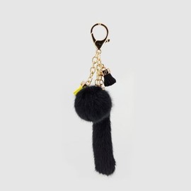 Lala 라라 퍼 참장식-블랙(LALAF158) Lala Fur Charm Decoration - Black (LALAF158)