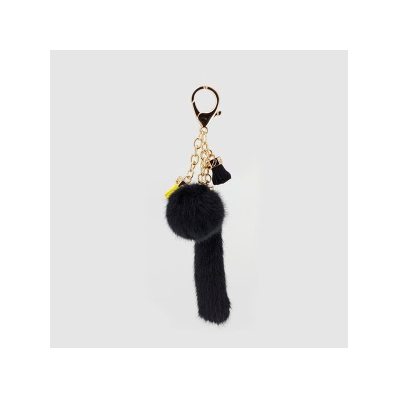 Lala 라라 퍼 참장식-블랙(LALAF158) Lala Fur Charm Decoration - Black