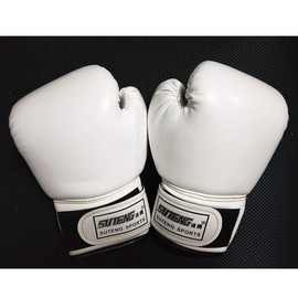 Garneck Kids Boxing Gloves Training Gloves Training Mitts PU Leather Sponge Filled for and Youth White