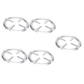 TEHAUX 5pcs Round Stainless Pot Stand Non Slip Gas Stove Rack for Mocha Pot for Home and Restaurant Use