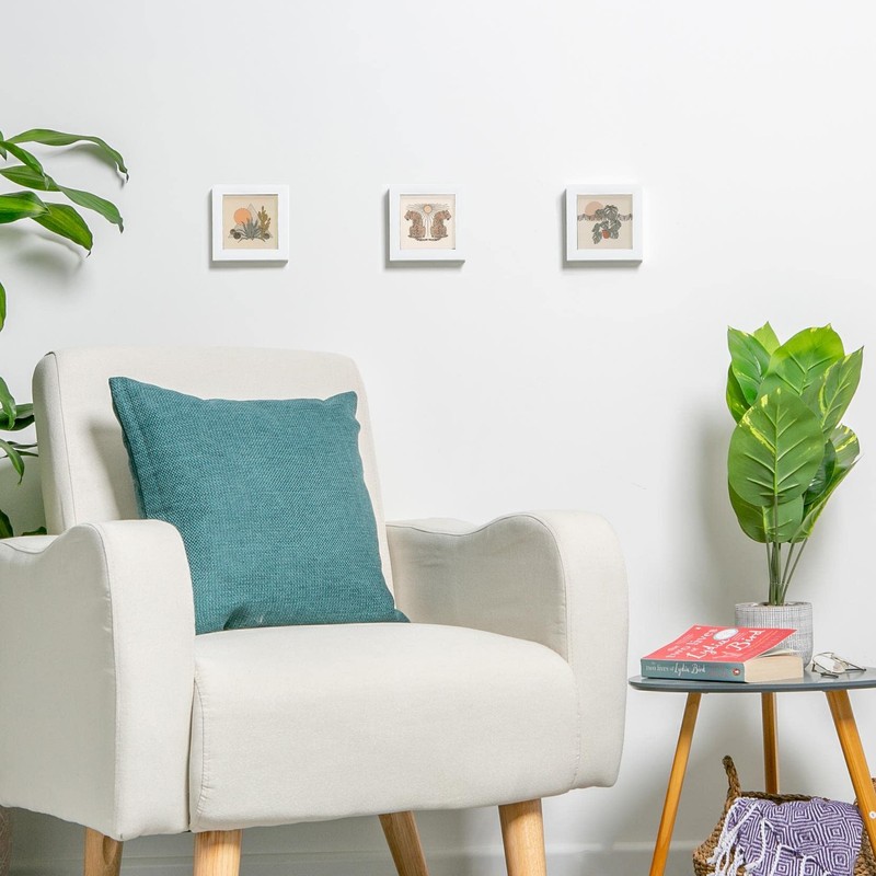 Nicola Spring White 4" x 4" 3D Box Photo Frame