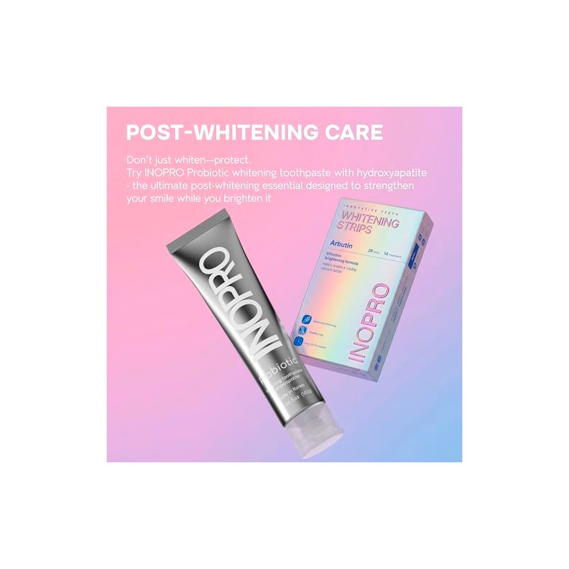 InoPro Teeth Whitening Strips - Enamel Safe, Peroxide-Free
