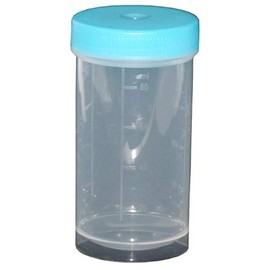 10 Screw Socket 100ml Laboratory New Round Box Blue + 1 Transparent Bag